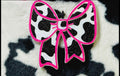 Black Cherry leather Cowprint Bow freshie